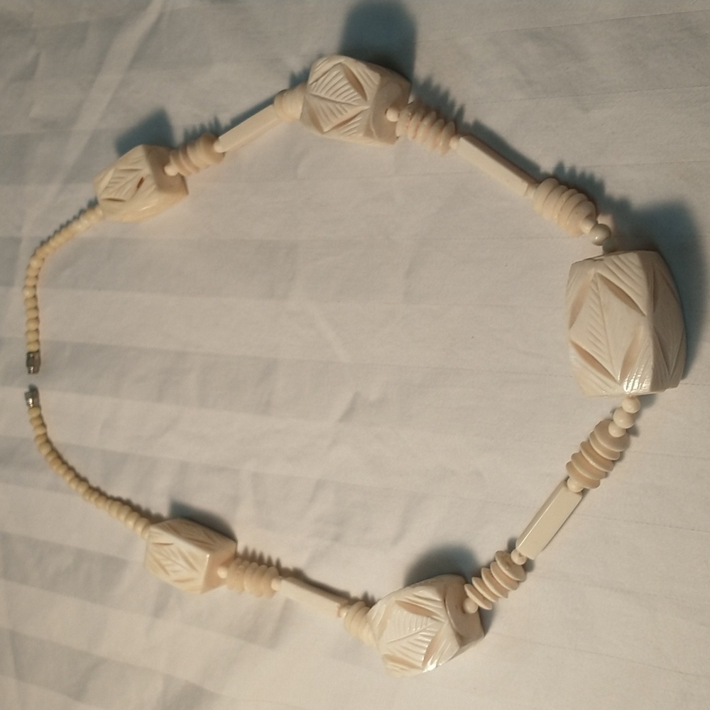 Bone Necklace Large Hand Cut